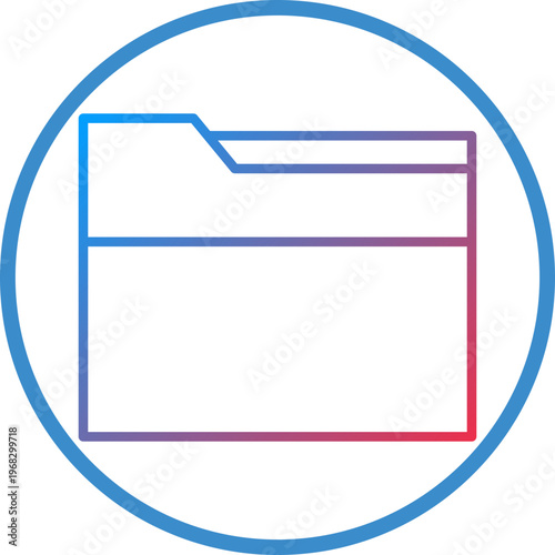 Folder Line Icon Style