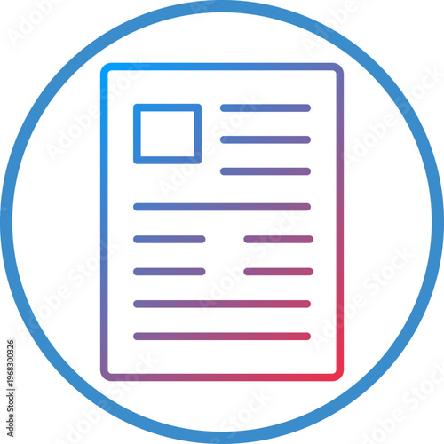 Article Line Icon Style