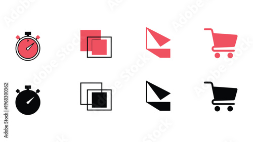 Minimalist shopping cart and basket line icons set, black thin stroke graphics for ecommerce store, hand drawn vector illustration