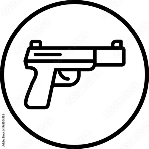 Gun Line Icon Style