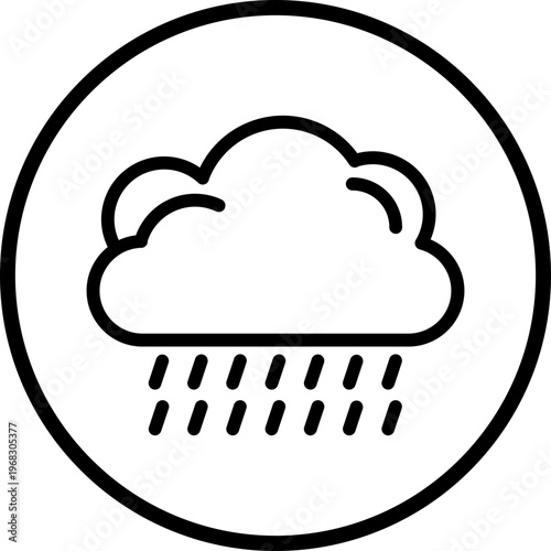 Hail Line Icon Style