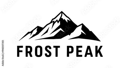 Frost Peak Vermont Mountains logo with mountain silhouette illustration