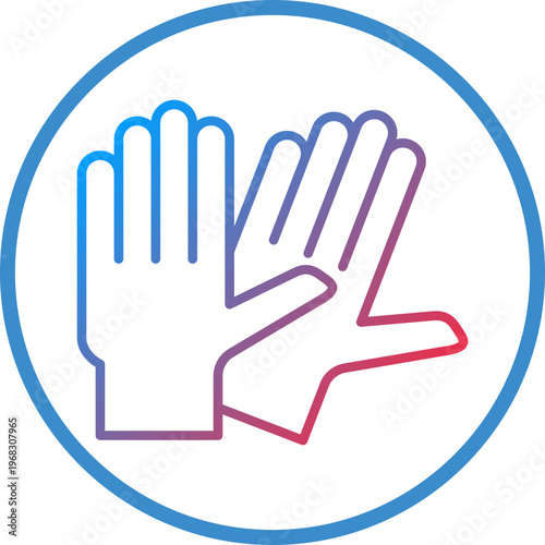 Gloves Line Icon Style