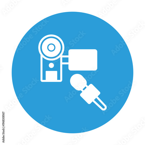 News Cam Vector icon which can easily modify or edit