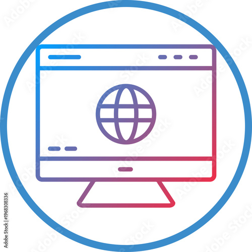 Browser Line Icon Style