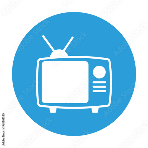 Broadcast TV Vector icon which can easily modify or edit