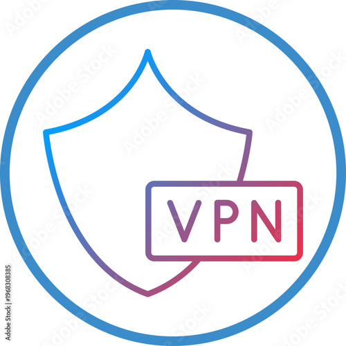 Vpn Line Icon Style