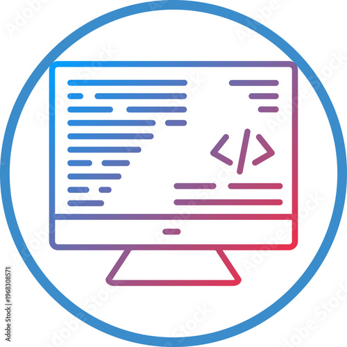 Coding Line Icon Style