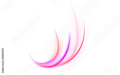 Pink glowing lines curve softly in dark space. Smooth gradients create elegant flow. Ideal for minimal designs.