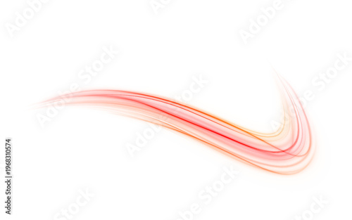Red glowing lines curve in abstract motion. Bright highlights create strong dynamic energy. Perfect for action themed designs.