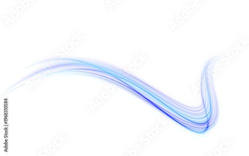 Neon blue streaks sweep across a dark grid. Light trails show fast motion and digital flow. Ideal for modern tech backgrounds.