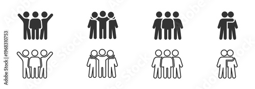 Fotografia Set of human relationship icons