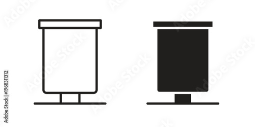 Roll up banners icon. modern vector symbols set