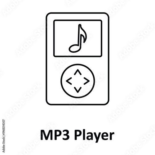 MP3 Player Vector icon which can easily modify or edit