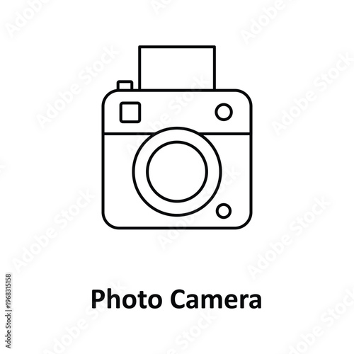 Photo Camera Vector icon which can easily modify or edit
