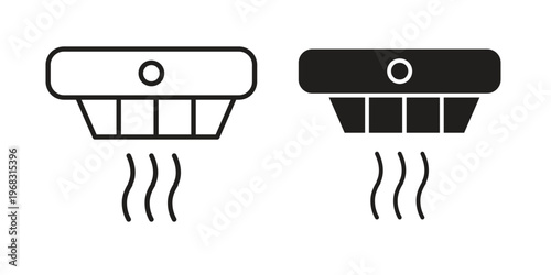 Smoke detector icon vector, Symbol, logo illustrations
