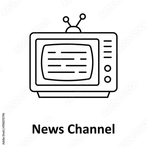 News Channel Vector icon which can easily modify or edit