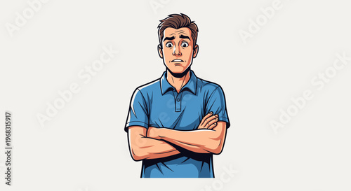 Man with arms crossed looking concerned 4.