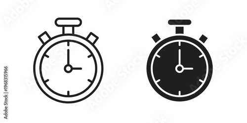 Stopwatch icon vector, Symbol, logo illustrations