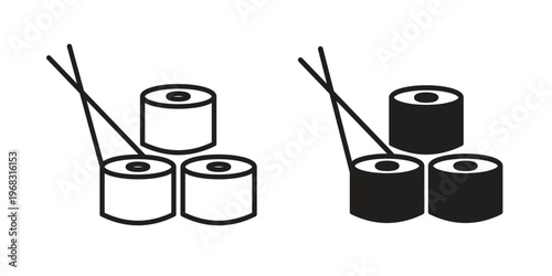 Sushi icon vector, Symbol, logo illustrations