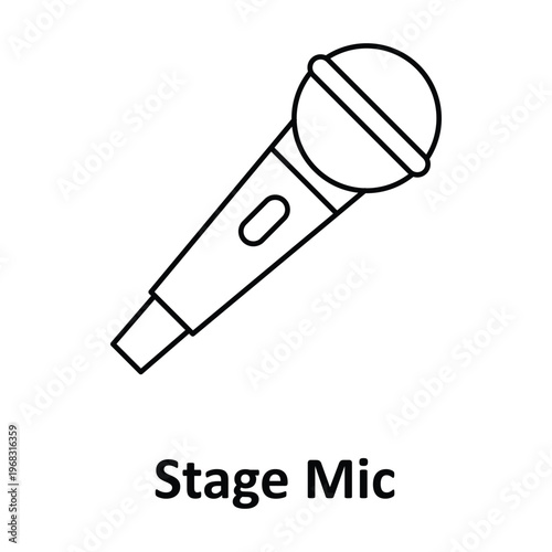 Stage Mic Vector icon which can easily modify or edit