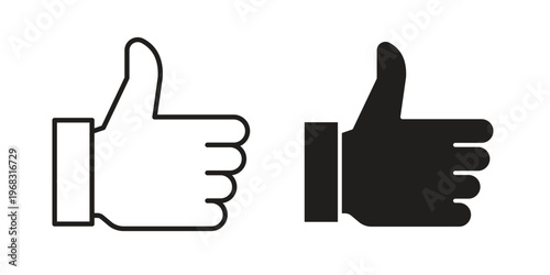 Thumb up icon. modern vector symbols set