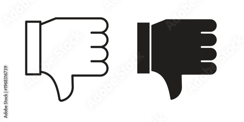 Thumb down icon. modern vector symbols set