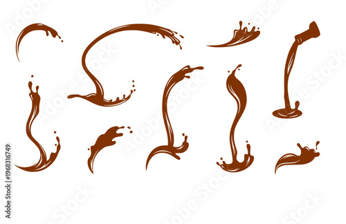 Liquid Drip Wine Pour Silhouette Sticker, Fluid Organic Beverage Vector, Modern Abstract Romantic Gastronomy Illustration