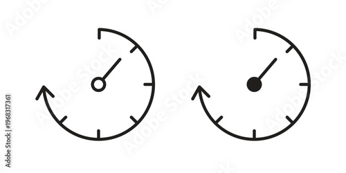 Uptime and downtime icon. modern vector symbols set