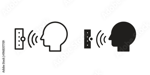 Voice control icon. modern vector symbols set