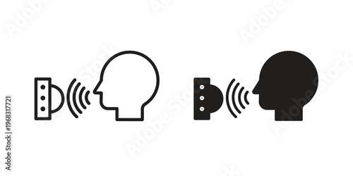 Voice control icon. modern vector symbols set