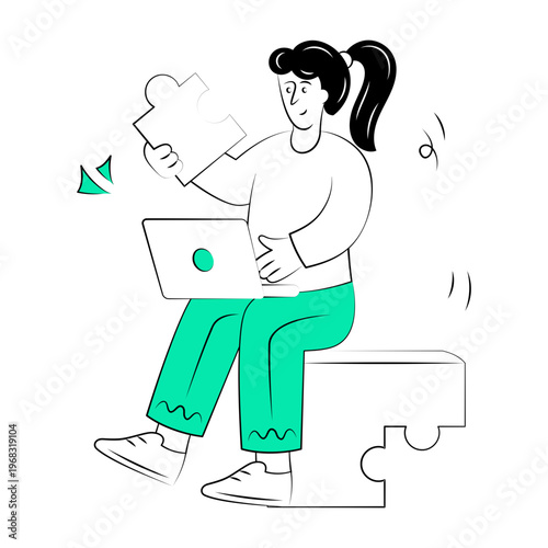 A doodle style illustration showing skills gap

