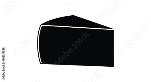 Minimalist black shape resembling a modern building silhouette