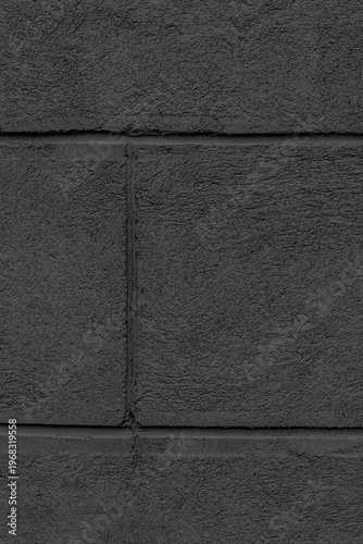 Part facade house painted wall brick blocks dark paint exterior architecture black background