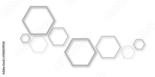 Modern and seamless pattern in design with hexagonal molecular structures in technology background.Abstract background with hexagons and geometric pattern in honeycombs design in illustration.