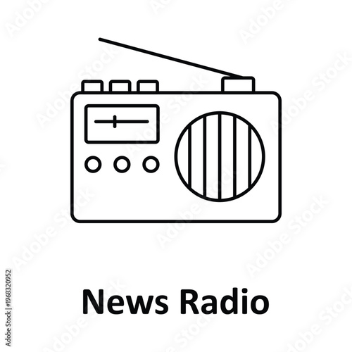 News Radio Vector icon which can easily modify or edit