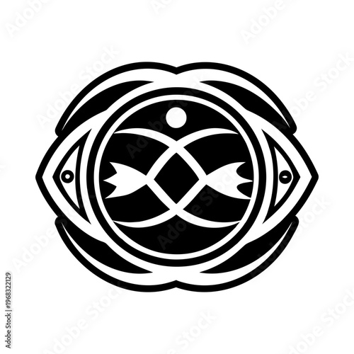 Ichthys symbol icon in filled style