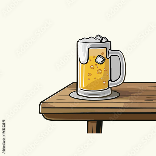mug of beer with foam