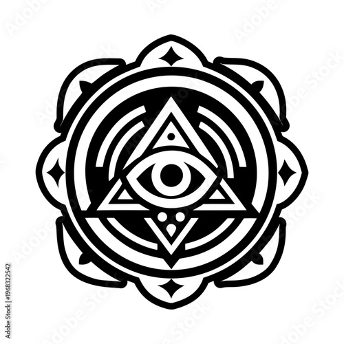 A filled style icon of protective talisman symbol