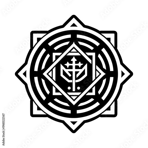 A solid style icon of psalm symbol