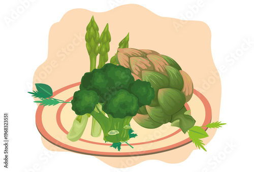 Plant-Based Bites Concept Illustration Vector Style