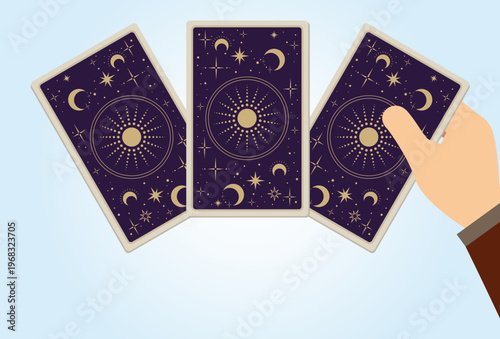 Tarot Cards Concept Illustration Vector Style