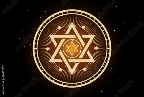 Pentacle Concept Illustration Vector Style