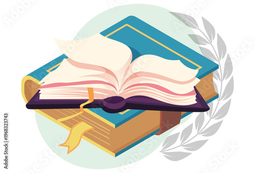 Spellbook Concept Illustration Vector Style