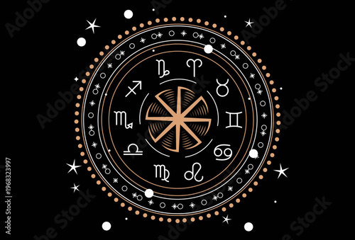 Mystic Runes Concept Illustration Vector Style