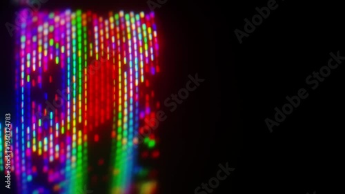 Multicolored columns of the data stream. Animation of the colored LED bands of the equalizer. Animation of neon RGB light strips.