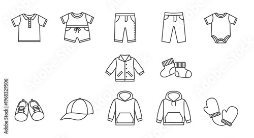 Baby clothes and accessories illustration 4.
