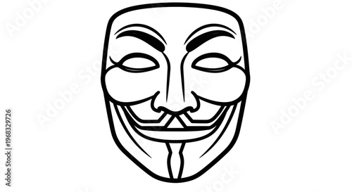Guy Fawkes Anonymous Mask Face.