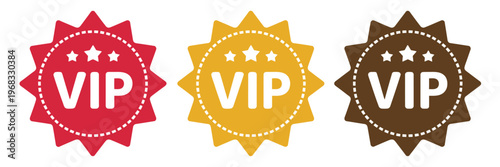 VIP text with star icon simple outline vector sign, premium membership label featuring clean minimal typography and iconography, designed for loyalty programs, exclusive access badges, UI elements, 
