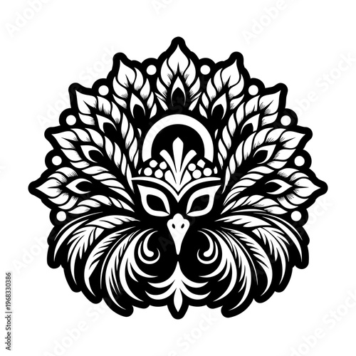 A filled style icon of ostrich symbol